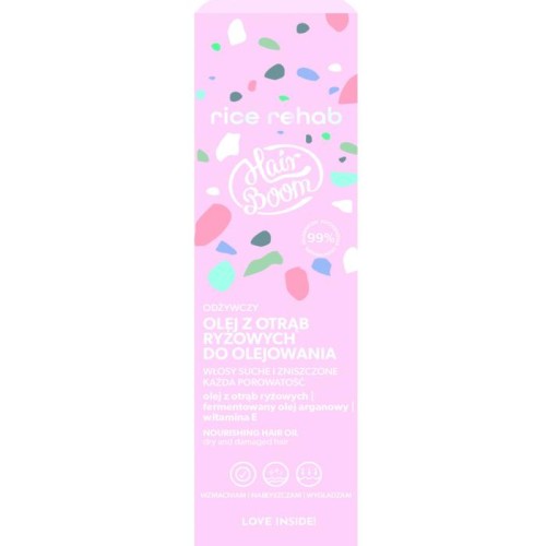 HAIRBOOM Rice Rehab Odżywczy olej z otrąb ryżowych do olejowania włosów 100 ml