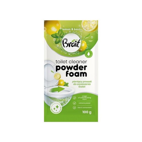 BRAIT Wulkan Pieniący proszek do czyszczenia toalet Lemon &amp; Basil 100 g