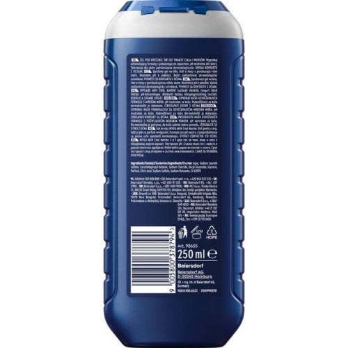 NIVEA MEN Żel pod prysznic Cool Marine 3w1 250 ml