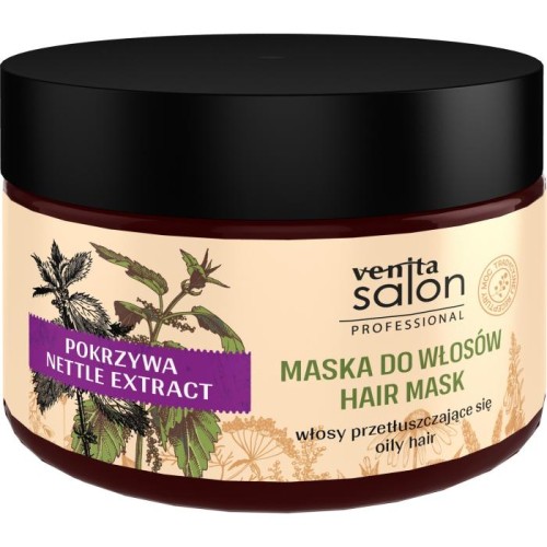 VENITA Salon Maska z pokrzywą do włosów przetłuszczających się 500 ml
