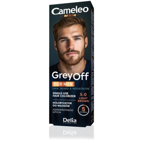 DELIA Cameleo Men Krem koloryzujący do włosów 5.0 Light Brown 2x15ml