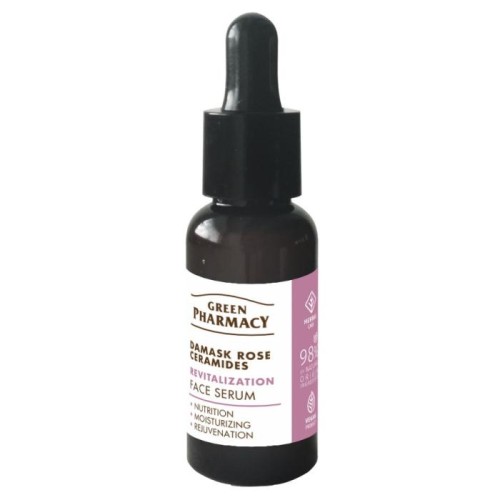 GREEN PHARMACY Róża Damasceńska + Ceramidy Rewitalizujący Serum do twarzy 30 ml