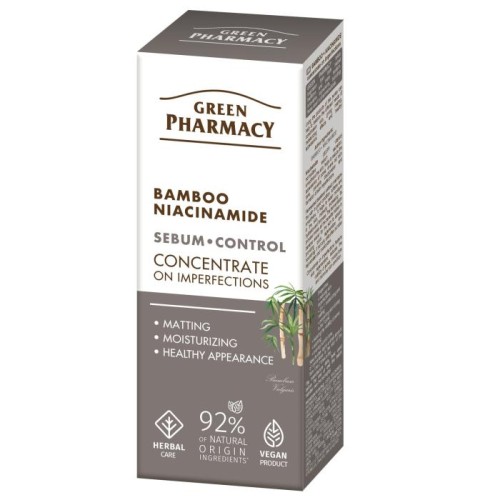 GREEN PHARMACY Bambus + Niacynamid Koncentrat przeciw niedoskonałościom 30 ml
