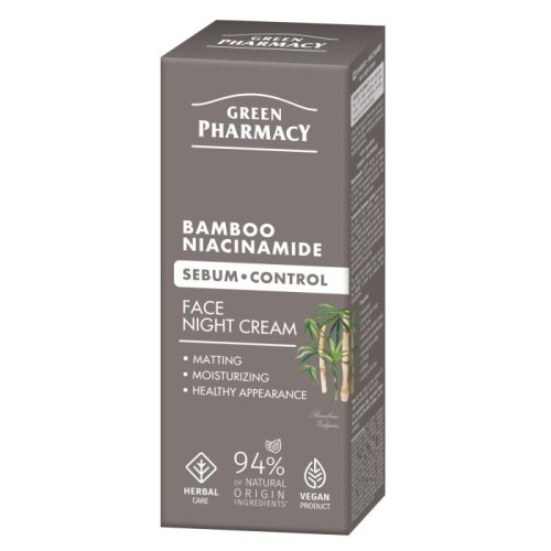 GREEN PHARMACY Bambus + Niacynamid Krem do twarzy na noc 50 ml