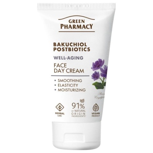 GREEN PHARMACY Bakuchiol + Postbiotyki Przeciwstarzeniowy Krem na dzień 50 ml
