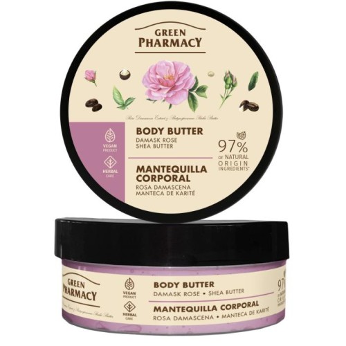 GREEN PHARMACY Masło do ciała Róża damasceńska i Masło shea 200 ml