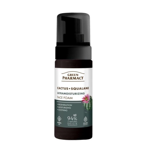 GREEN PHARMACY Kaktus + Skwalan Ultranawilżająca Pianka do mycia twarzy 150 ml