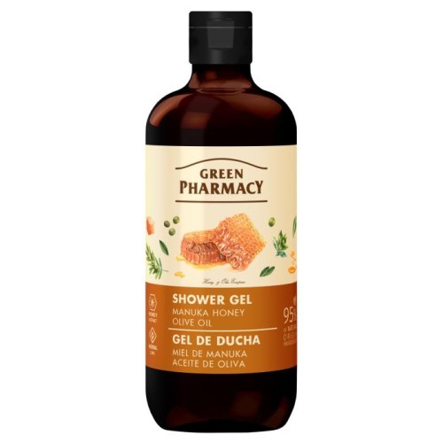 GREEN PHARMACY Żel pod prysznic - Miód Manuka + Oliwa z Oliwek 500 ml