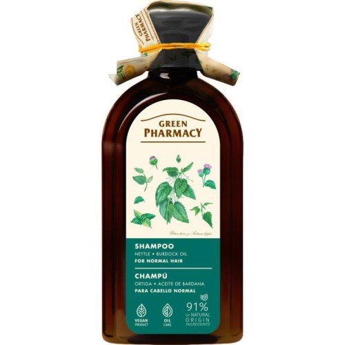 GREEN PHARMACY Szampon do włosów normalnych Pokrzywa i Olej łopianowy 350 ml