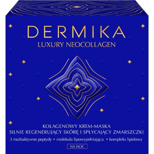 Dermika Luxury Neocollagen Kolagenowy Krem - Maska silnie regenerujący skórę i spłycający zmarszczki na noc  50ml