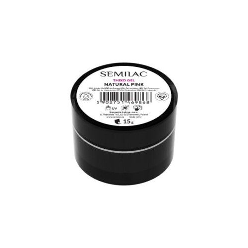 SEMILAC Żel budujący Thixo Gel - Natural Pink 15 g