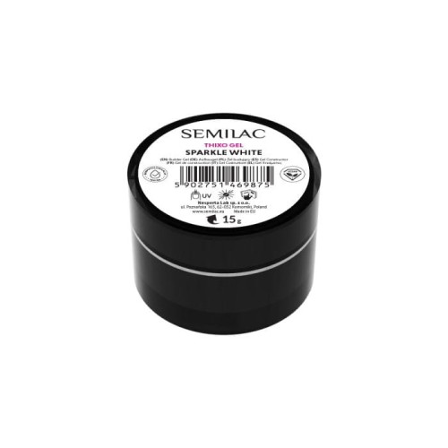 SEMILAC Żel budujący Thixo Gel - Sparkle White 15 g