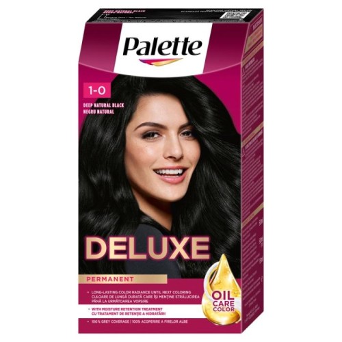 PALETTE Deluxe Farba do włosów 1-0 Głęboka Naturalna Czerń