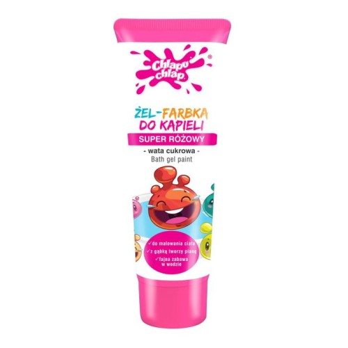 CHLAPU CHLAP  Żel-Farbka do kąpieli super różowy- zapach waty cukrowej 88 ml