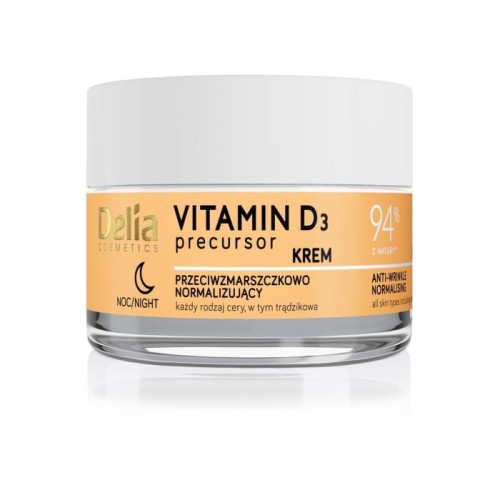 Delia Cosmetics Vitamin D3 Precursor Krem przeciwzmarszczkowo - normalizujący na noc 50ml