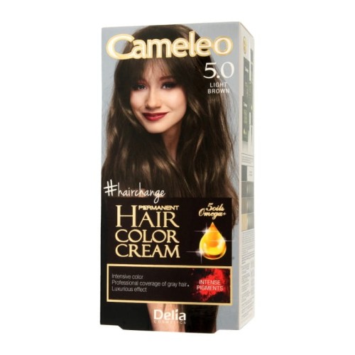 DELIA COSMETICS CAMELEO OMEGA Farba permanentna 5.0  Light Brown