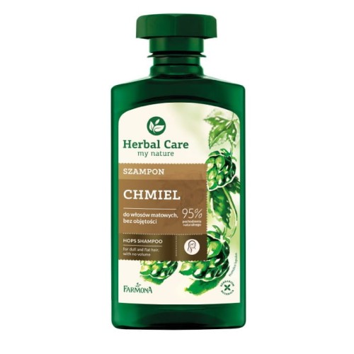 HERBAL CARE Szampon do włosów matowych bez objętości Chmiel 330 ml