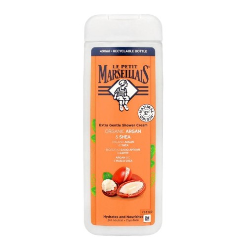 LE PETIT MARSELLAIS Kremowy Żel pod prysznic Bio Argan &amp; Masło Shea 400ml
