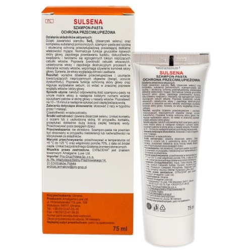 SULSENA Szampon-pasta do włosów - ochrona przeciwłupieżowa 75ml