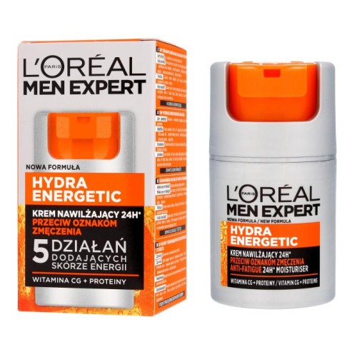 LOREAL Men Expert Hydra Energetic Krem nawilżający przeciw oznakom zmęczenia 25+  50 ml