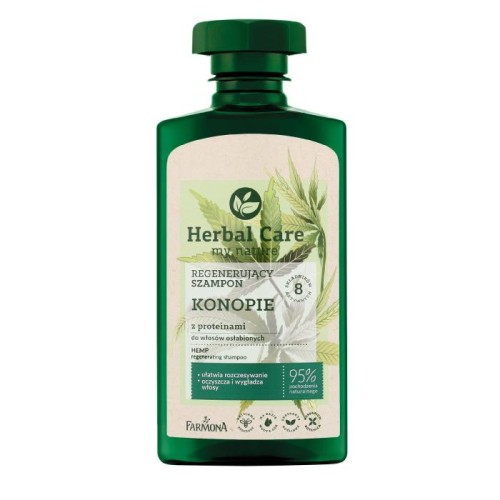 HERBAL CARE Regenerujący szampon Konopie z proteinami 330 ml