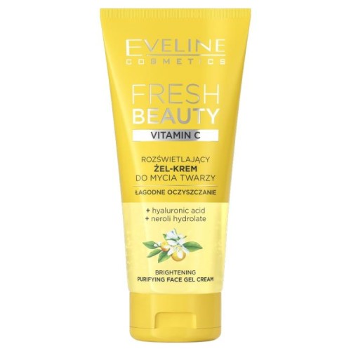 EVELINE Fresh Beauty Rozświetlający żel-krem do mycia twarzy z witaminą C 150 ml