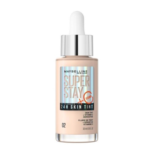 MAYBELLINE Super Stay 24H Skin Tint Rozświetlający Podkład do twarzy z witaminą C nr 02 - 30ml