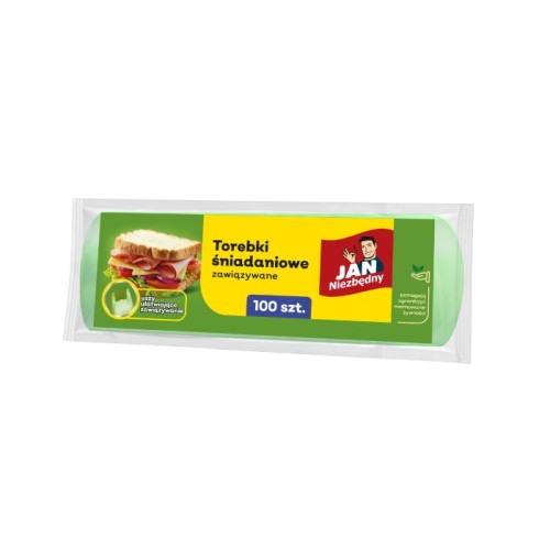 JAN NIEZBĘDNY Torebki śniadaniowe zawiązywane - foliowe 1op.-100szt