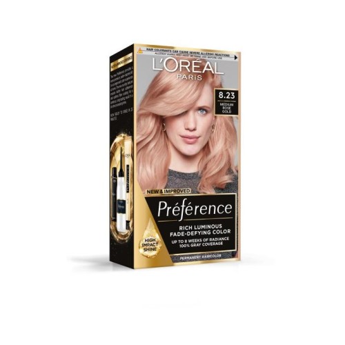 LOREAL Preference Farba do włosów 8.23 - Medium Rose Gold 1 op.