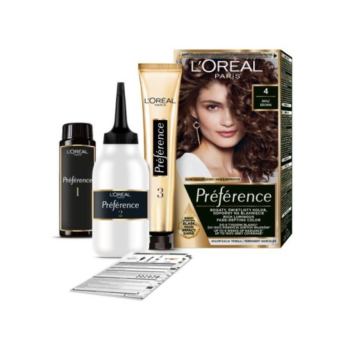 LOREAL Preference Farba do włosów 4 - Brąz 1 op.