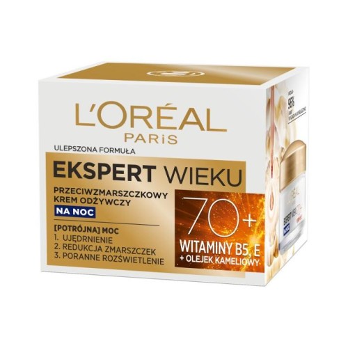 LOREAL Ekspert Wieku 70+ Przeciwzmarszczkowy Krem odżywczy na noc 50 ml