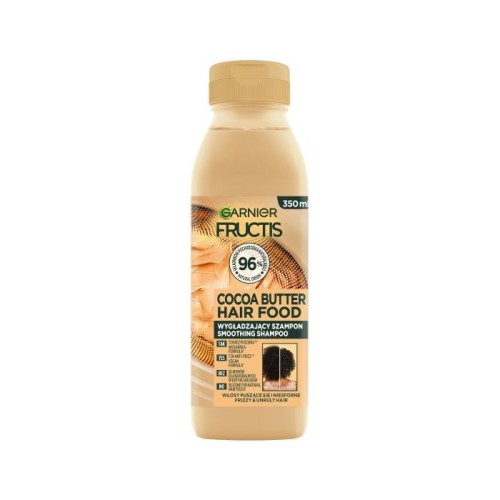 GARNIER Fructis Hair Food Szampon do włosów wygładzający Cocoa Butter - do włosów puszących się i niesfornych 350 ml
