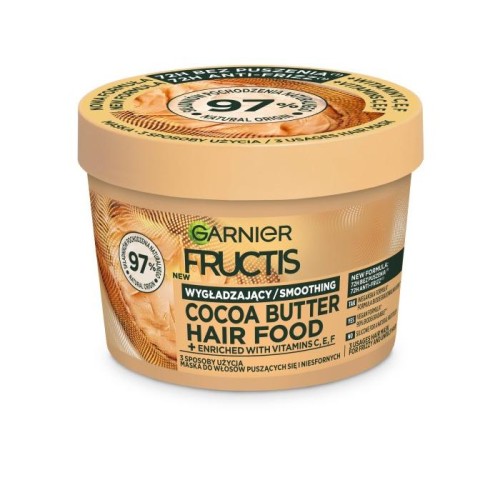GARNIER Fructis Hair Food Maska wygładzająca do włosów puszących się i niesfornych - Cocoa Butter 400 ml