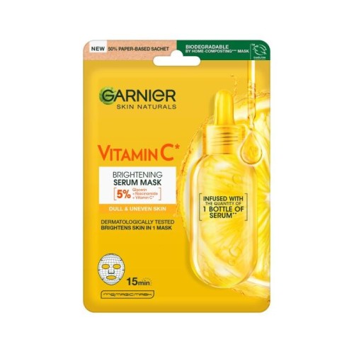 GARNIER Skin Naturals Vitamin C Maska na tkaninie intensywnie nawilżająca  28 g