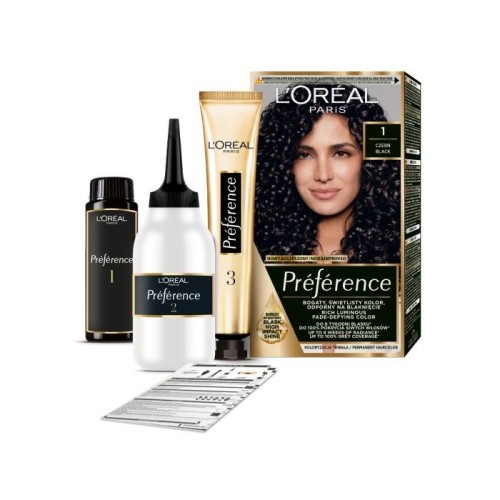 LOREAL Preference Farba do włosów 1 - Czerń  1op.