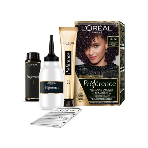 LOREAL Preference Farba do włosów 3.12 - Intensywny Chłodny Ciemny Brąz 1 op.