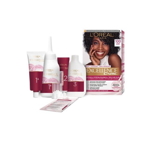 LOREAL Excellence Creme Farba do włosów 100 Czerń