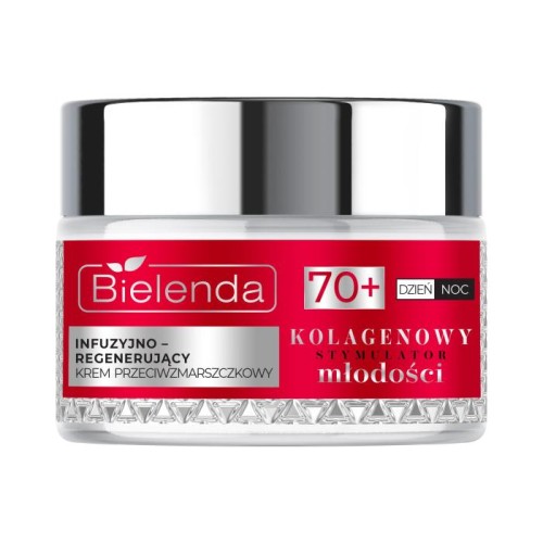 BIELENDA Kolagenowy Stymulator Młodości Infuzyjno - regenerujący krem przeciwzmarszczkowy 70+ 50 ml