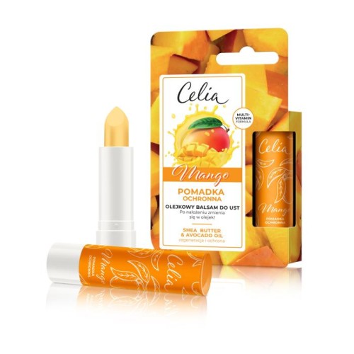 Celia Pomadka ochronna - Olejkowy balsam do ust Mango 1szt