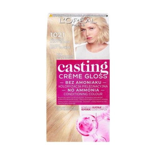 LOREAL Casting Creme Gloss Krem koloryzujący nr 1021  Perłowy Jasny Blond