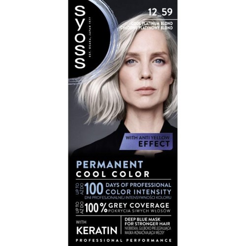 SYOSS Permanent Cool Farba do włosów 12-59 Chłodny platynowy blond