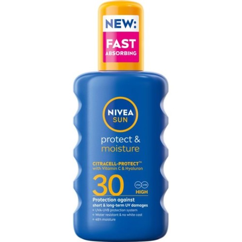 NIVEA SUN Protect &amp; Moisture Balsam nawilżający do opalania w sprayu SPF30 200 ml