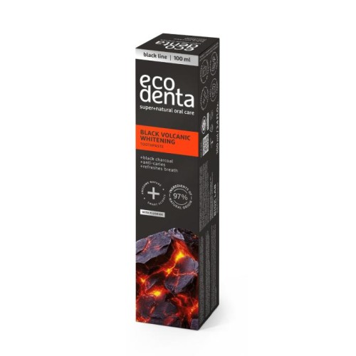 ECODENTA Black Volcanic Pasta wybielająca do zębów z minerałami wulkanicznymi 100 ml