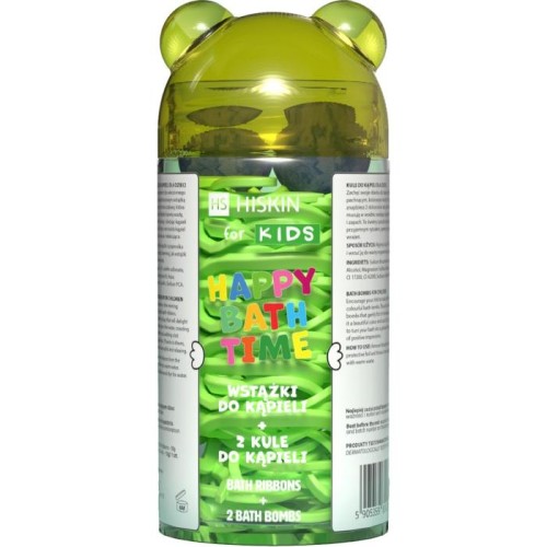 HISKIN for Kids Happy Bath Time Wstążki do kąpieli + 2 Kule do kąpieli - Miś