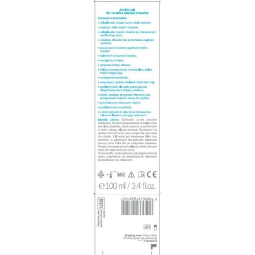 FLOSLEK Active Cold Chłodzący żel na bóle mięśni i stawów 100 ml