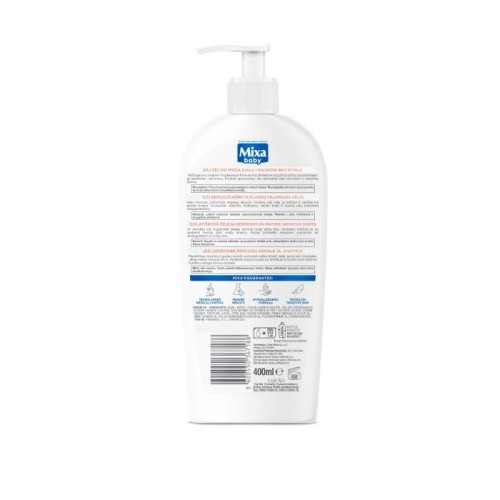 MIXA Baby Żel do mycia ciała i włosów bez mydła 400 ml