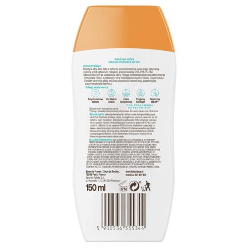 KOLASTYNA Wrażliwa skóra Emulsja ochronna SPF50+ 150 ml
