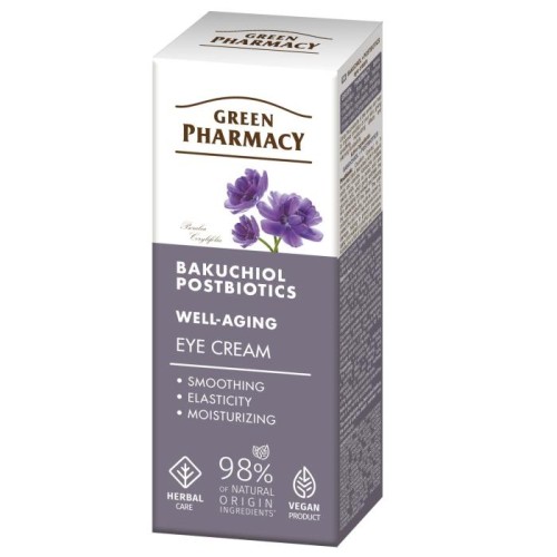 GREEN PHARMACY Bakuchiol + Postbiotyki Przeciwstarzeniowy Krem pod oczy 15 ml