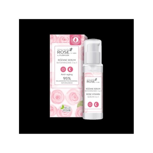Floslek ROSE FOR SKIN Różane ogrody® Różane serum witaminowe 3 w 1 30 ml