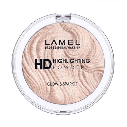 LAMEL Puder rozświetlający do twarzy HD Highlihting Glow&amp;Sparkle nr 402  12g